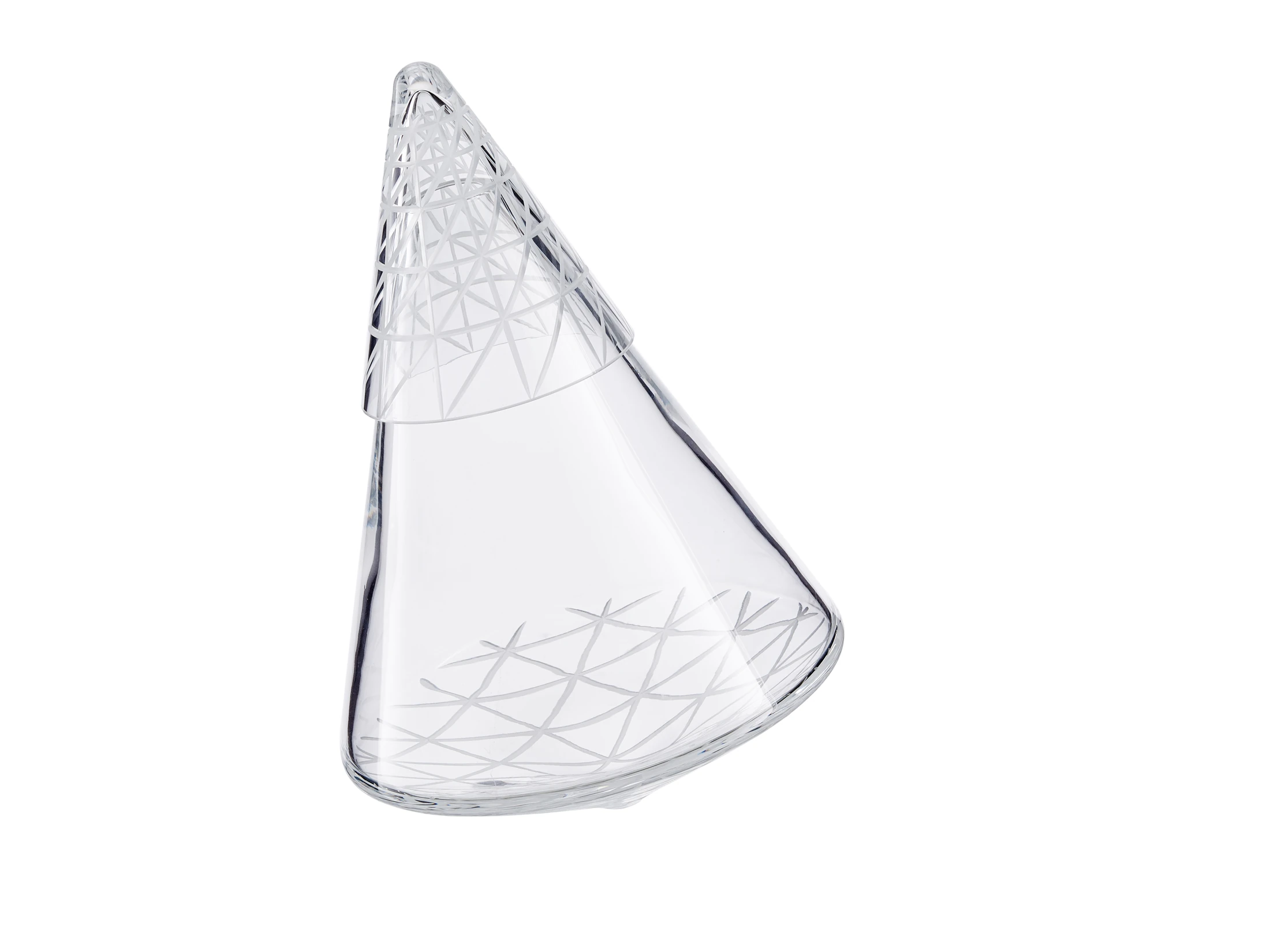 A Perspectives jug with crossing lines around its base